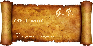 Gál Vazul névjegykártya